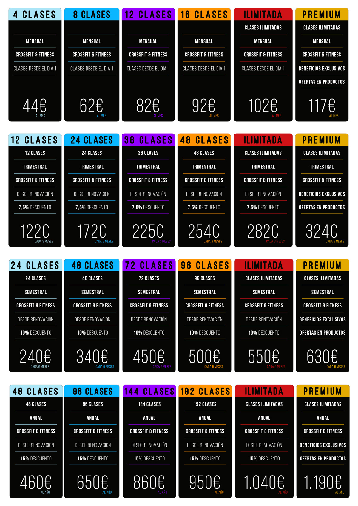 Tarifas UBOX GRANOLLERS 2025